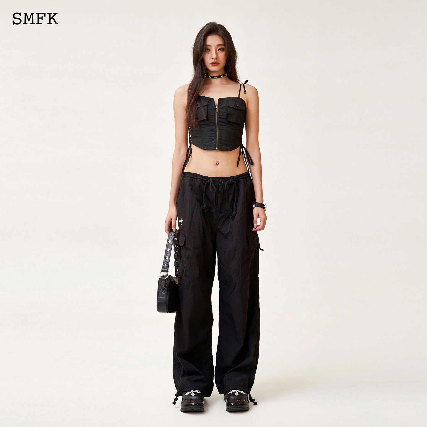 SMFK Compass Cross Classic Paratrooper Pants In Black