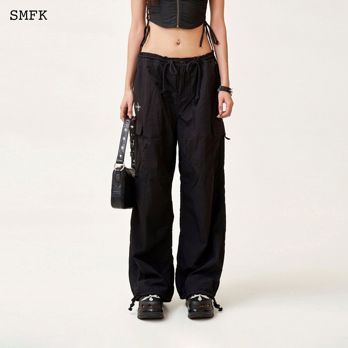 SMFK Compass Cross Classic Paratrooper Pants In Black