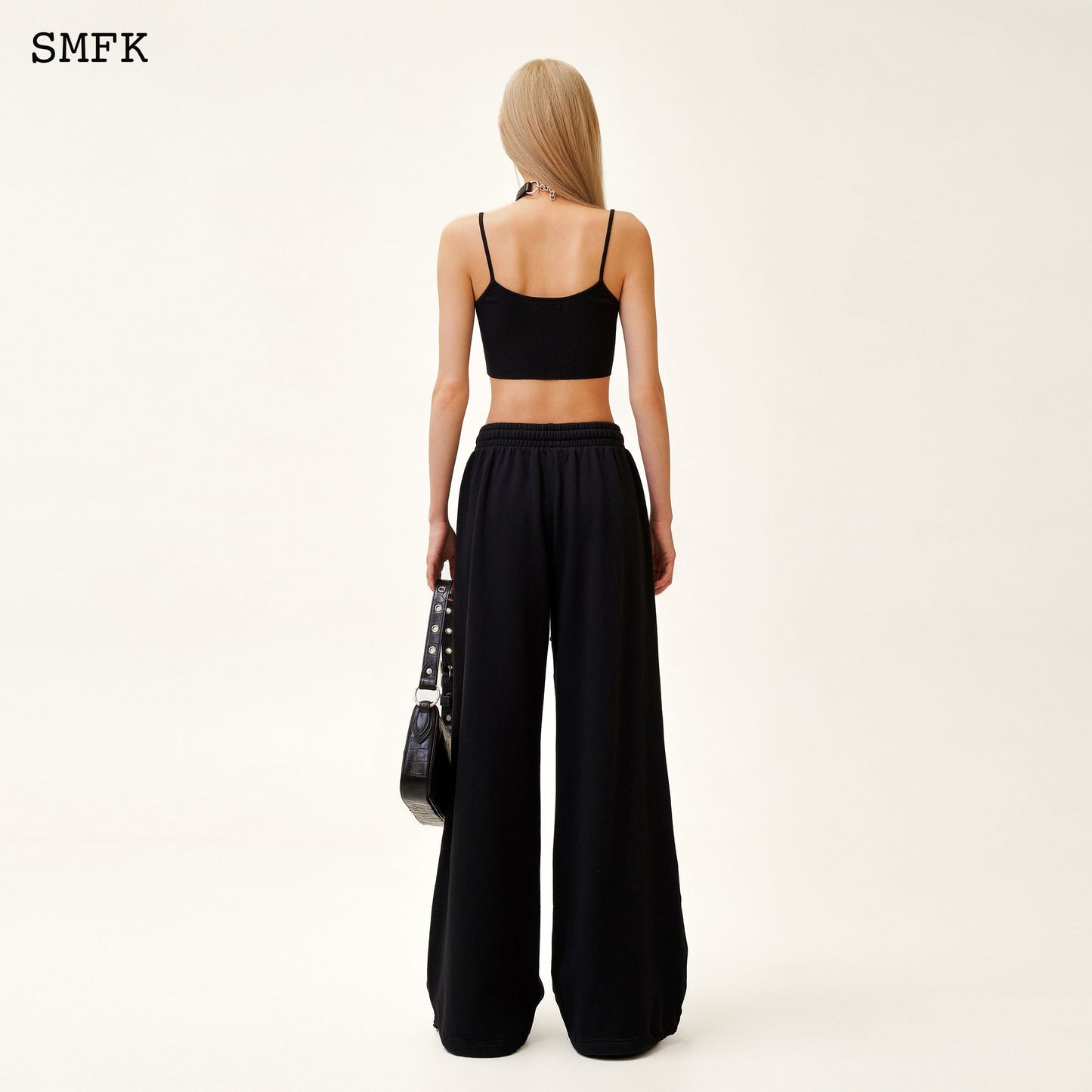 SMFK Compass Cross Classic Wide-Leg Sweatpants Black