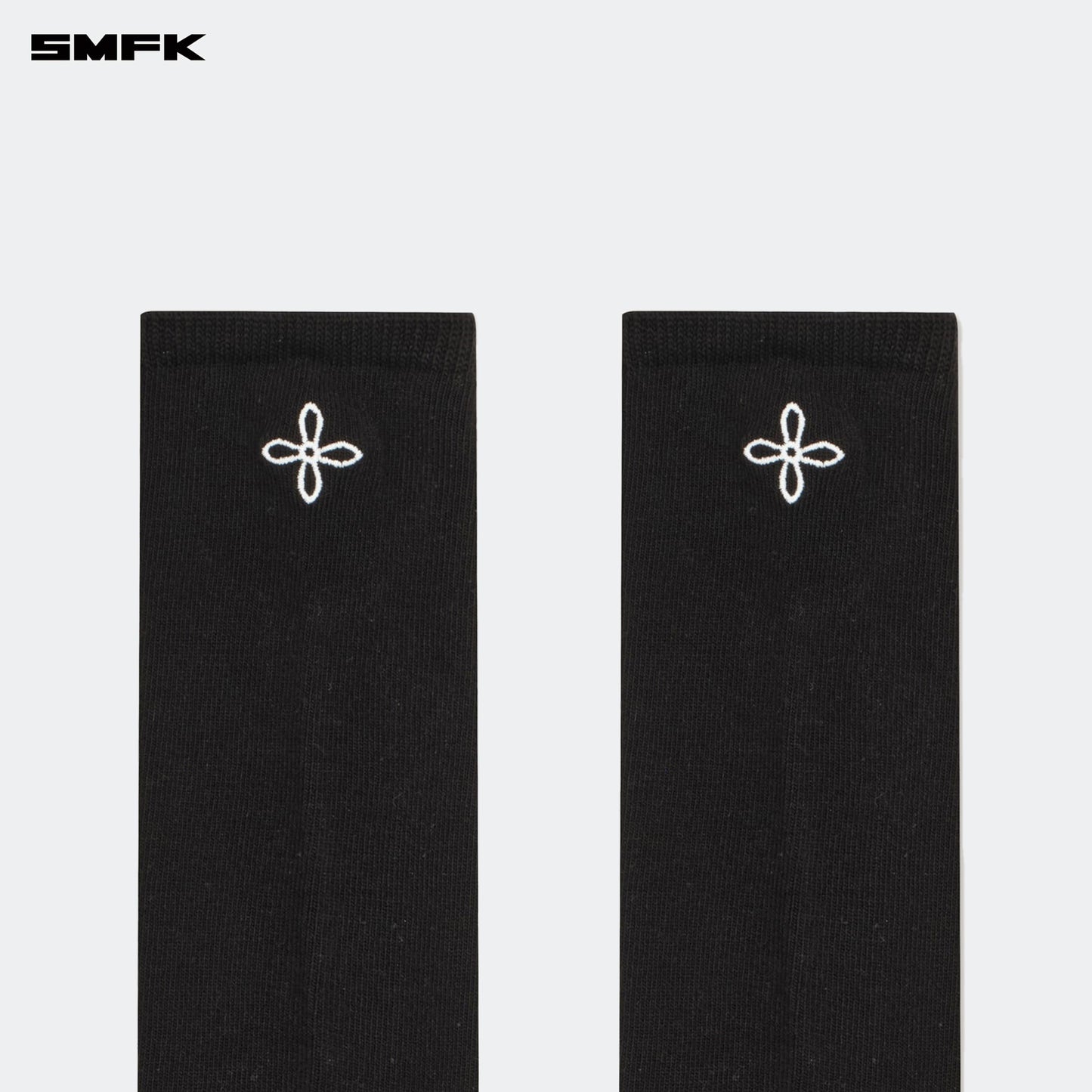 SMFK Compass Hug Sports Mid-Calf Socks Black (2 Pairs)