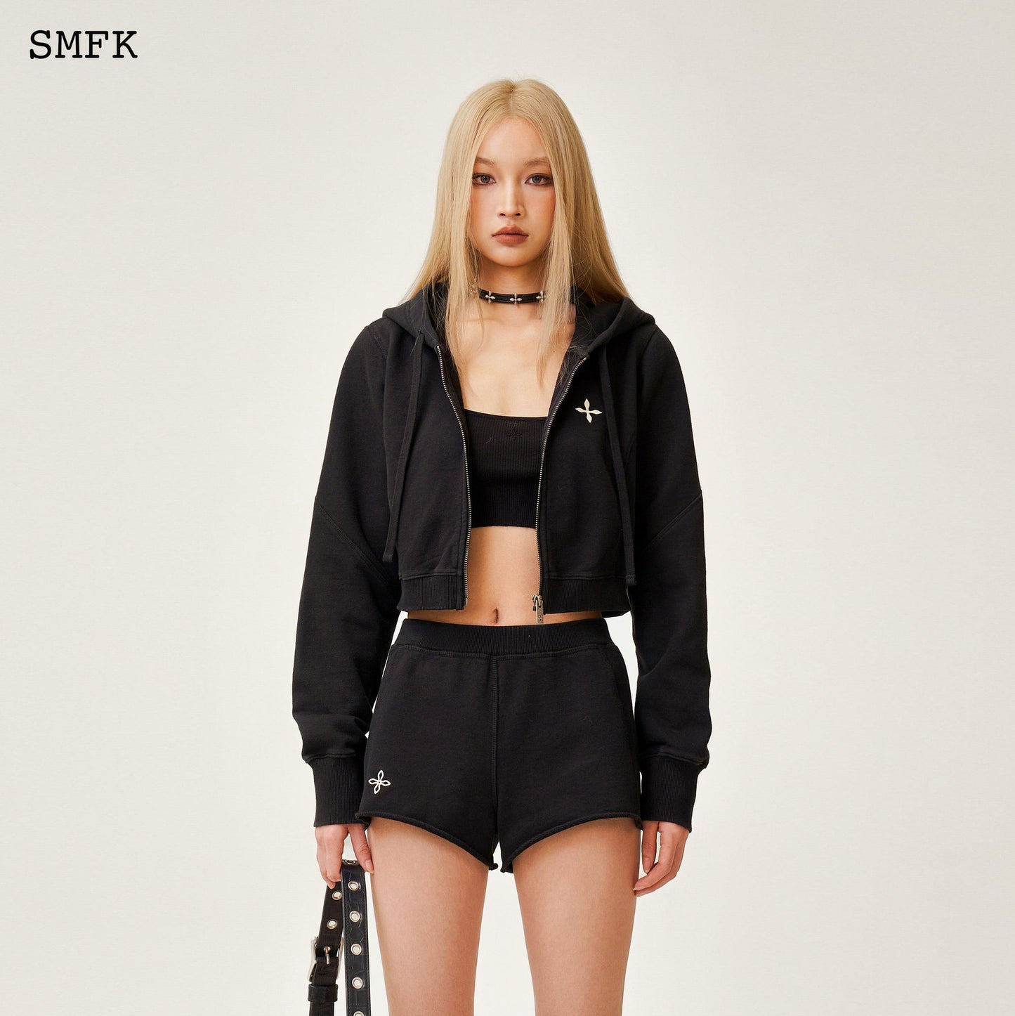 SMFK Compass Rove Stray Slim-Fit Sporty Shorts Black