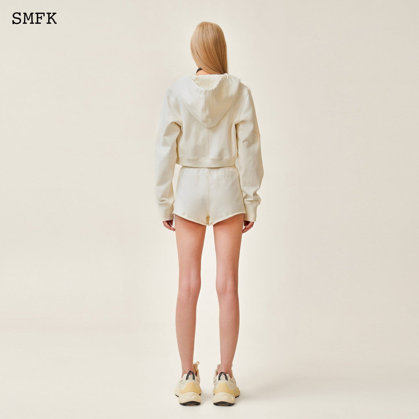 SMFK Compass Rove Stray Slim-Fit Sporty Shorts White