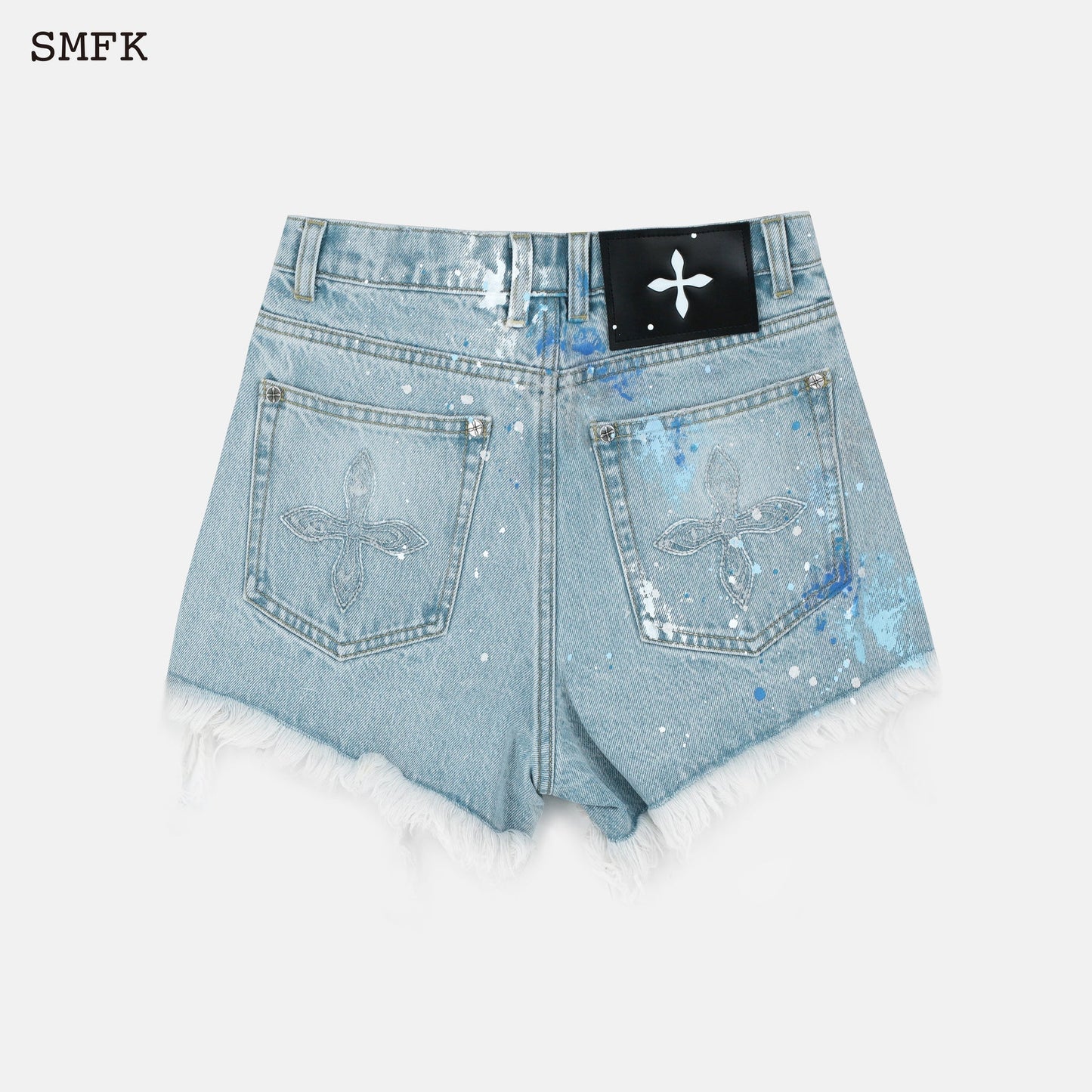 SMFK Compass Straight Leg Shorts Blue