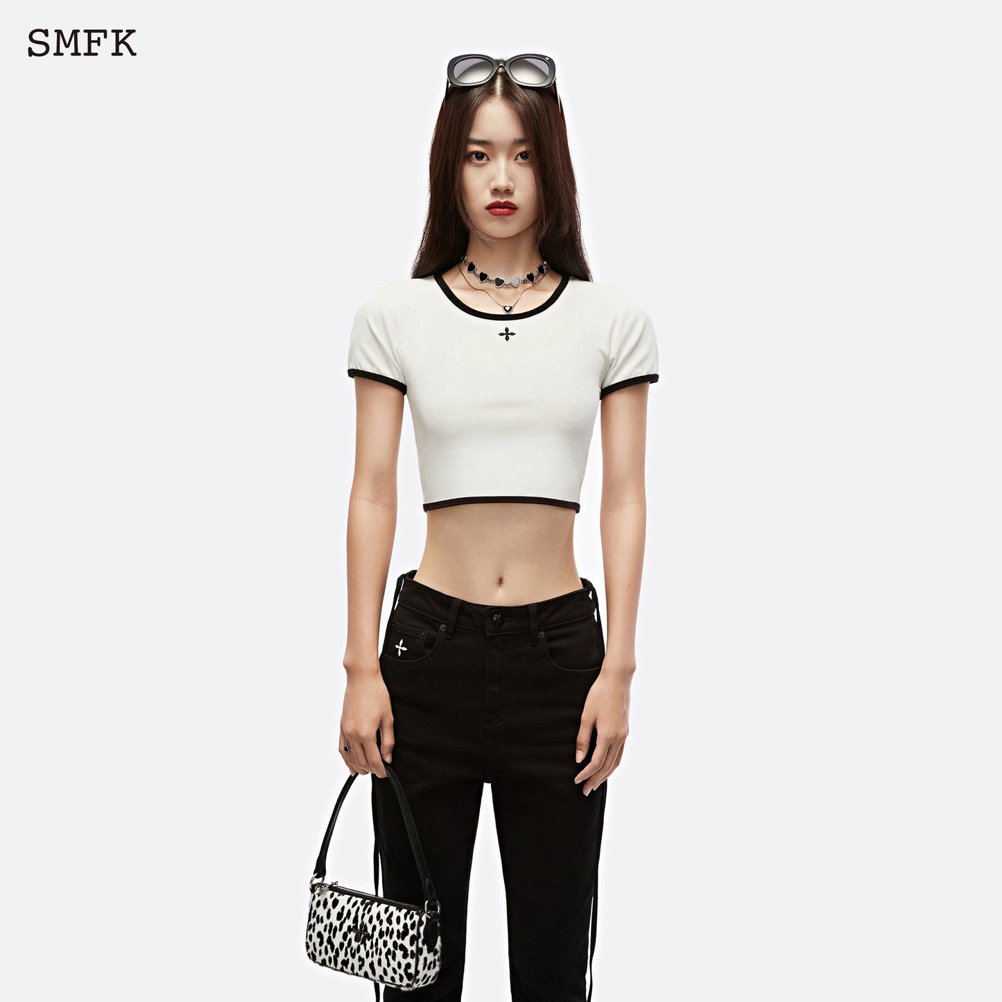 SMFK Compass Vintage Sports Short Body Tee White