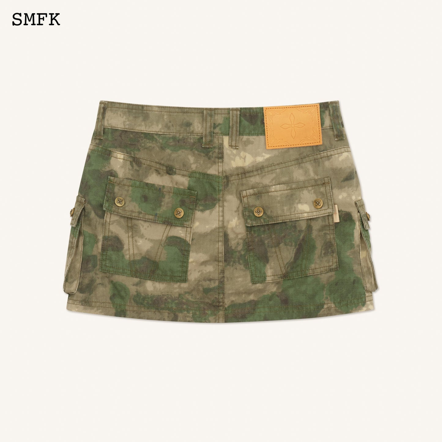 SMFK Compass Viper Green Camouflage Workwear Mini Skirt