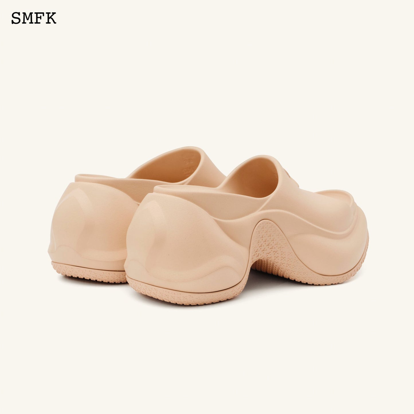 SMFK Compass Wave High-Heel Bumper Sandal In Nude