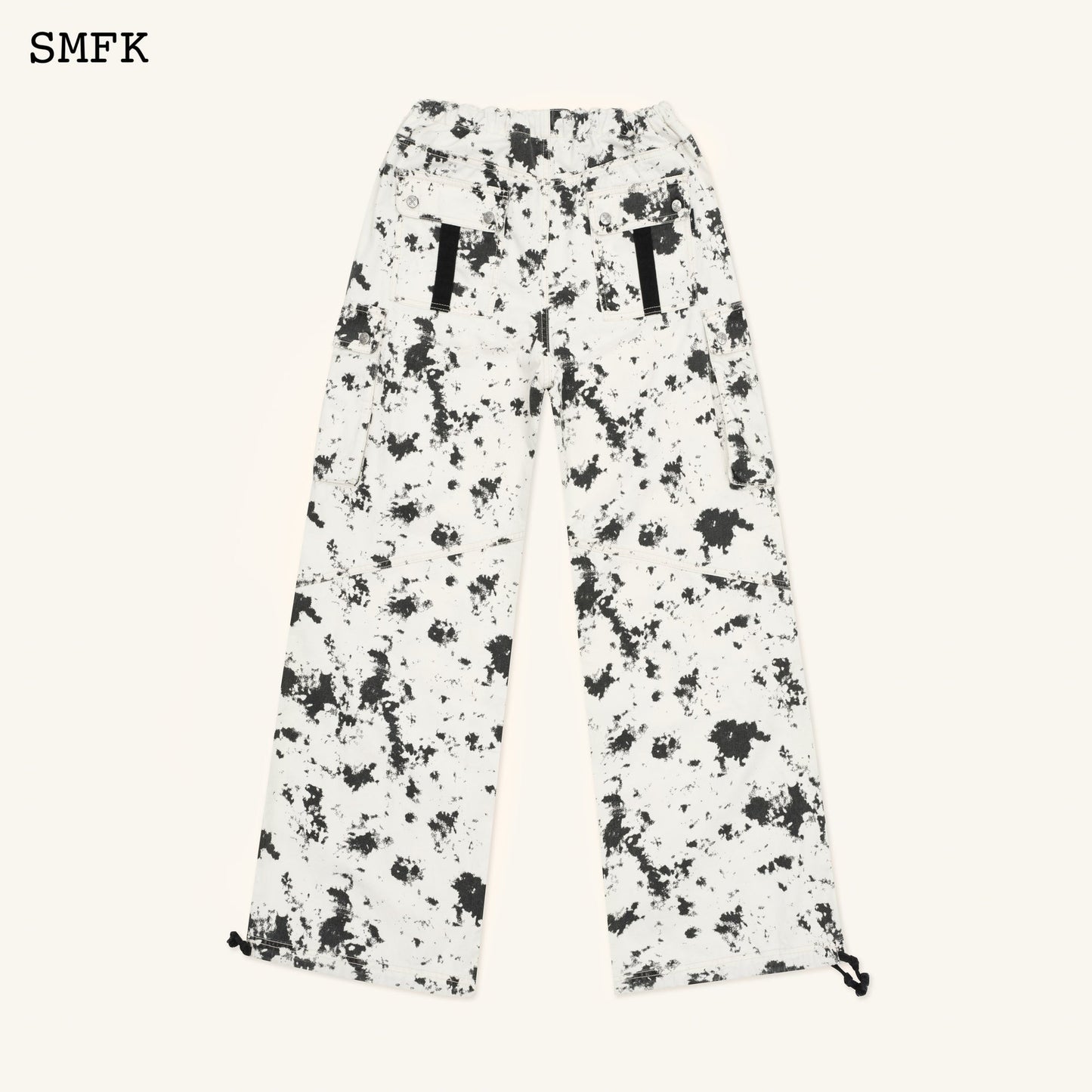 SMFK Compass White Camouflage Retro Paratrooper Pants