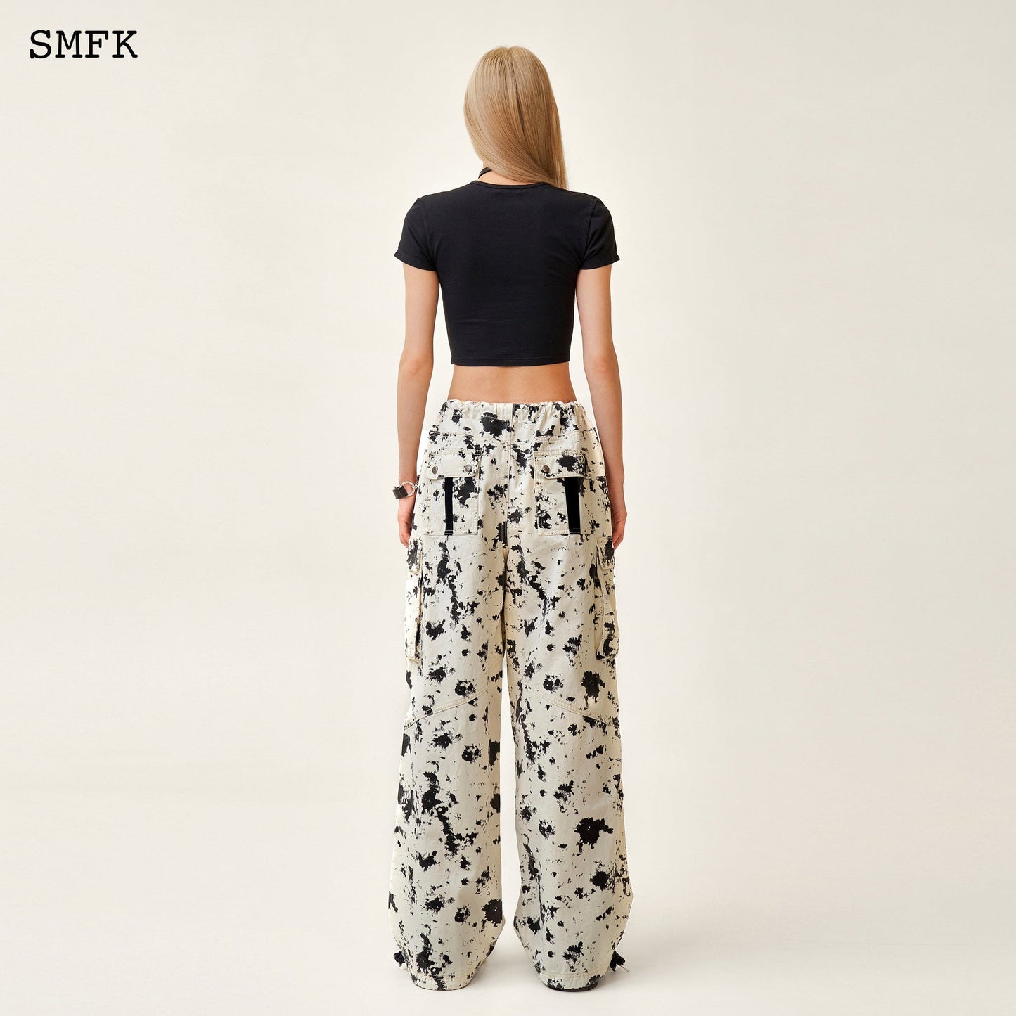 SMFK Compass White Camouflage Retro Paratrooper Pants