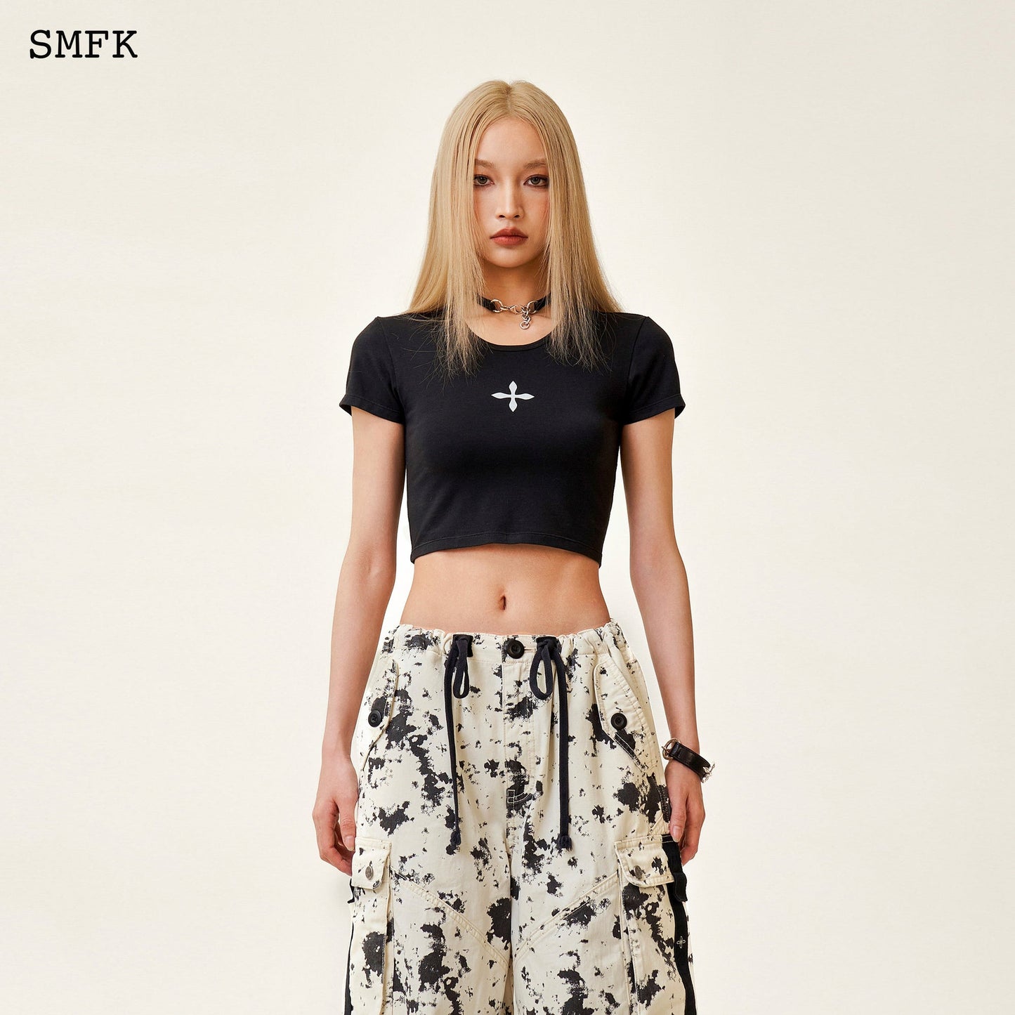SMFK Compass White Camouflage Retro Paratrooper Pants
