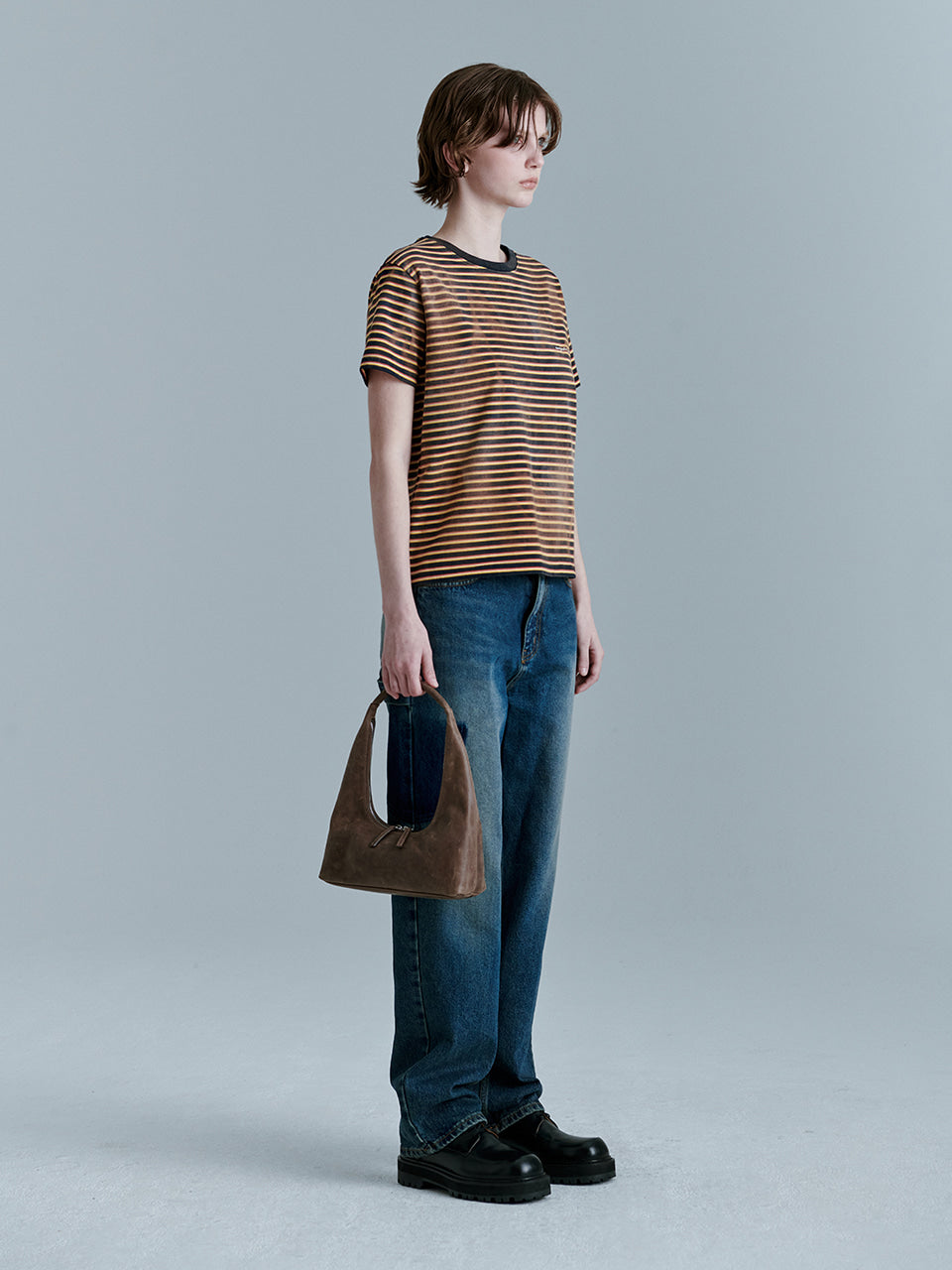 MARGESHERWOOD Hobo Shoulder_Washed Brown Pull Up