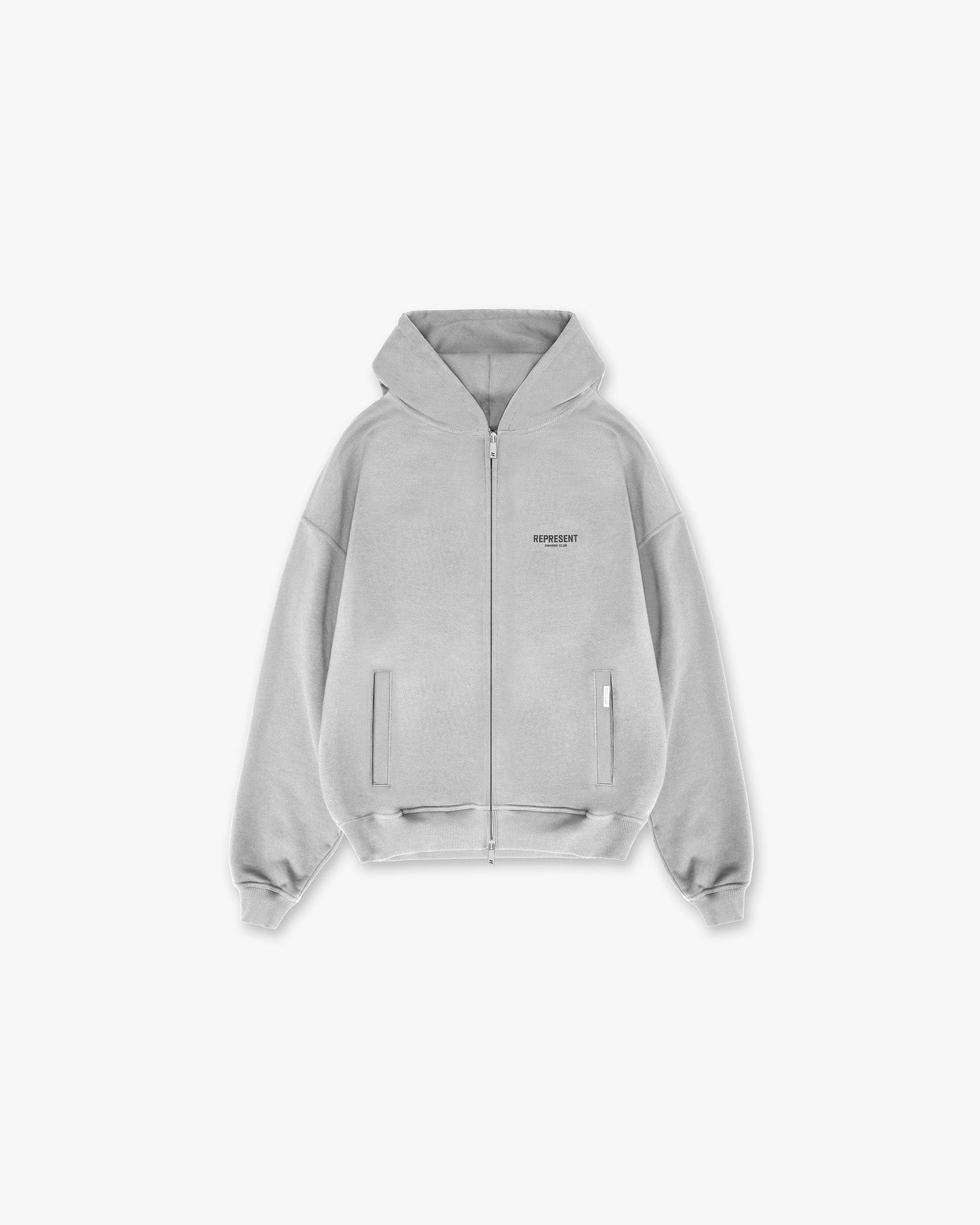 REPRESENT Represent Owners Club Zip Hoodie Ash Grey / Black