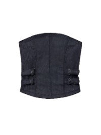 YUSE Belted Denim Tube Top - Raw Indigo