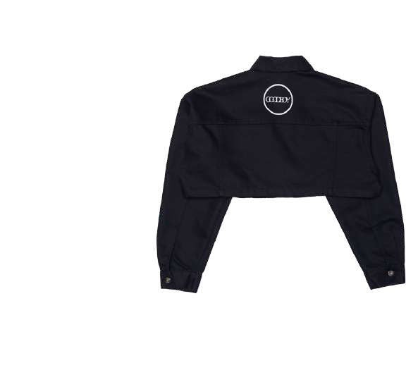 XOXOGOODBOY Circle Logo Crop Denim Jacket