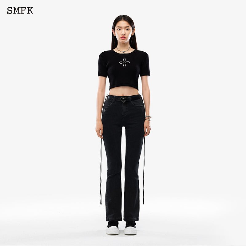 SMFK Mermaid Vintage Denim Jeans Black