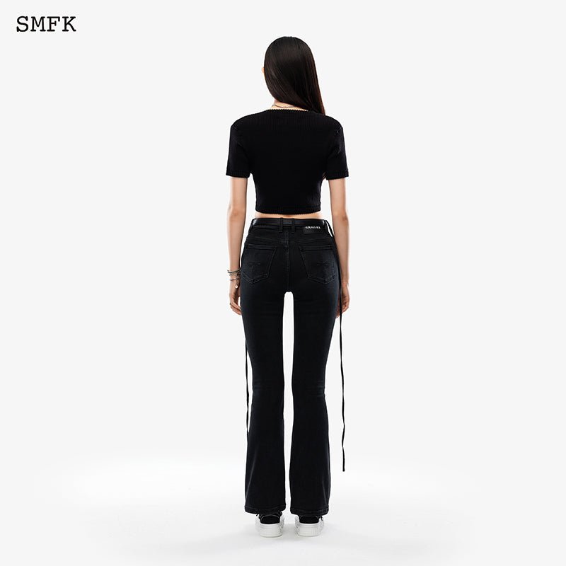 SMFK Mermaid Vintage Denim Jeans Black