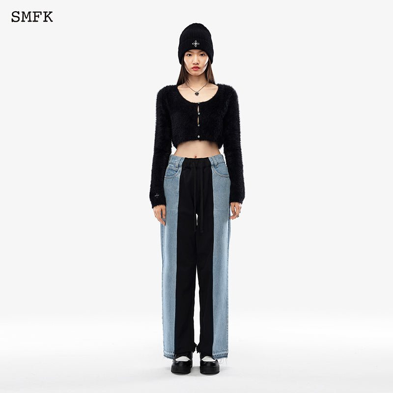 SMFK Panda Wool Short Cardigan Black