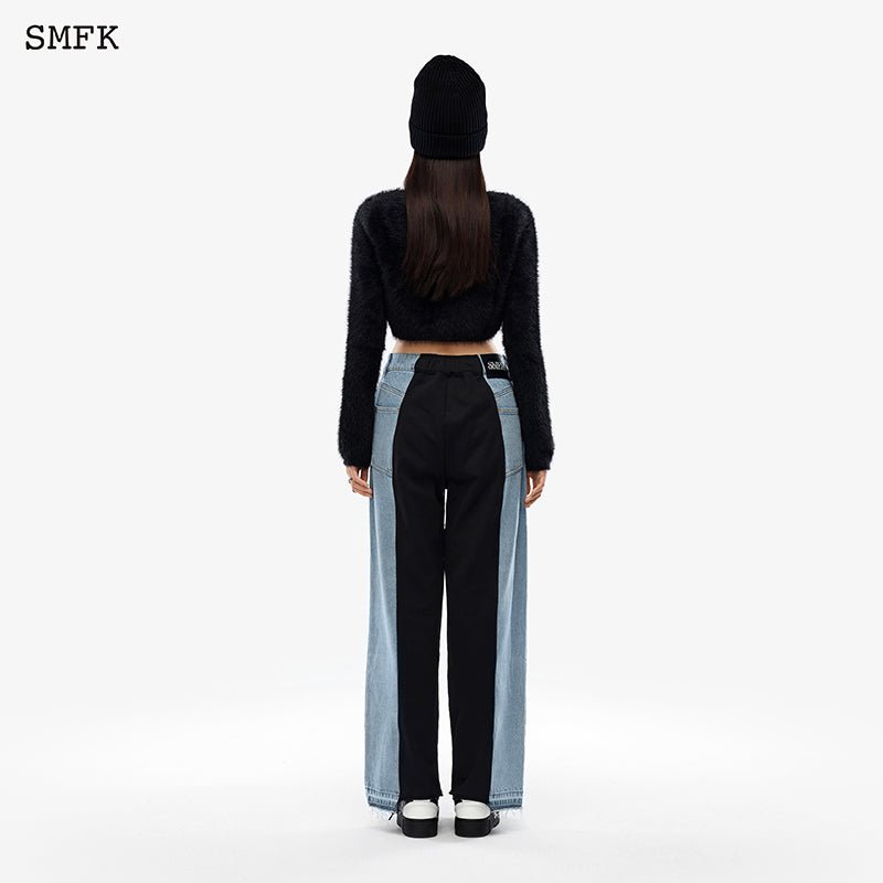 SMFK Panda Wool Short Cardigan Black
