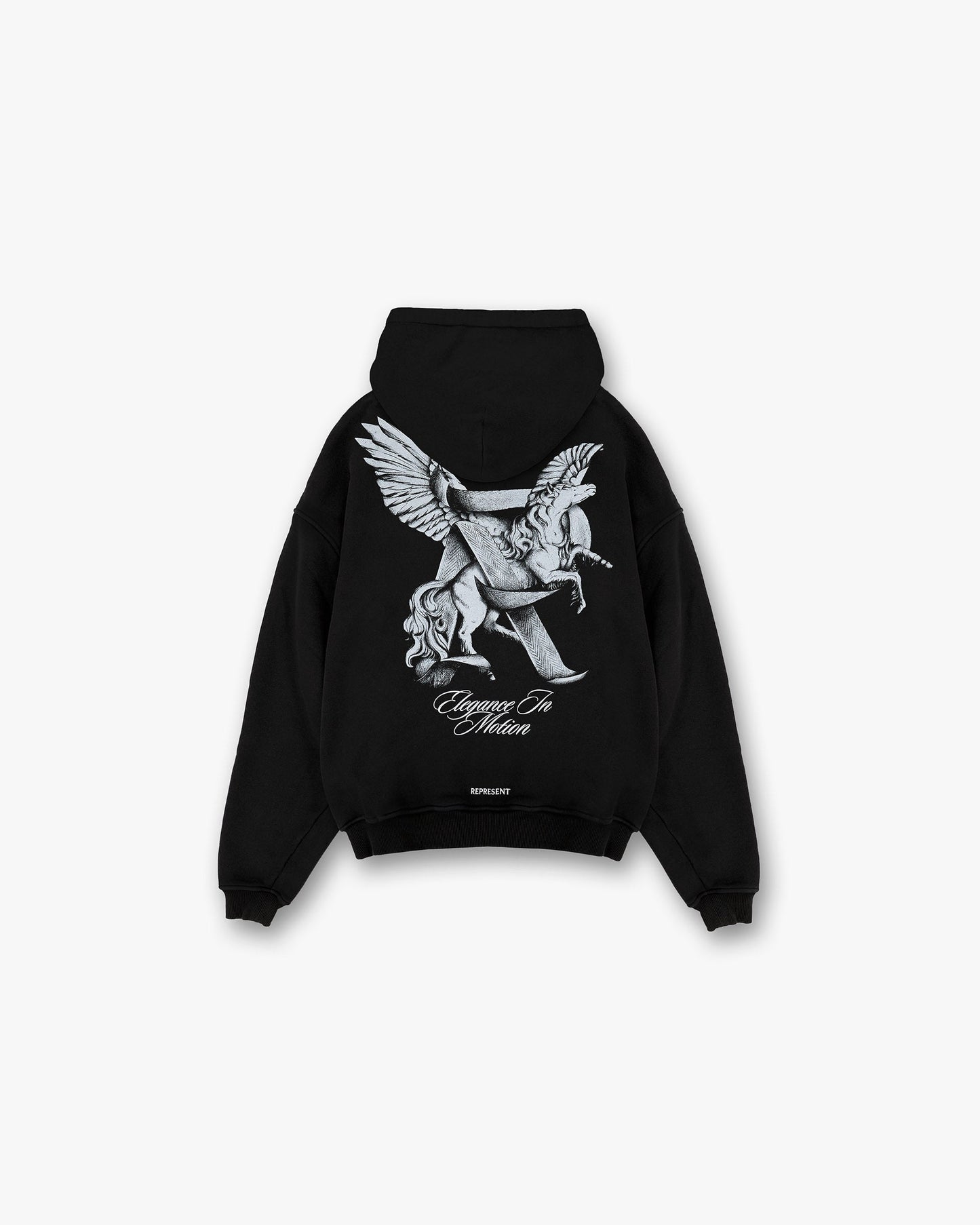 REPRESENT Elegance In Motion Hoodie Jet Black