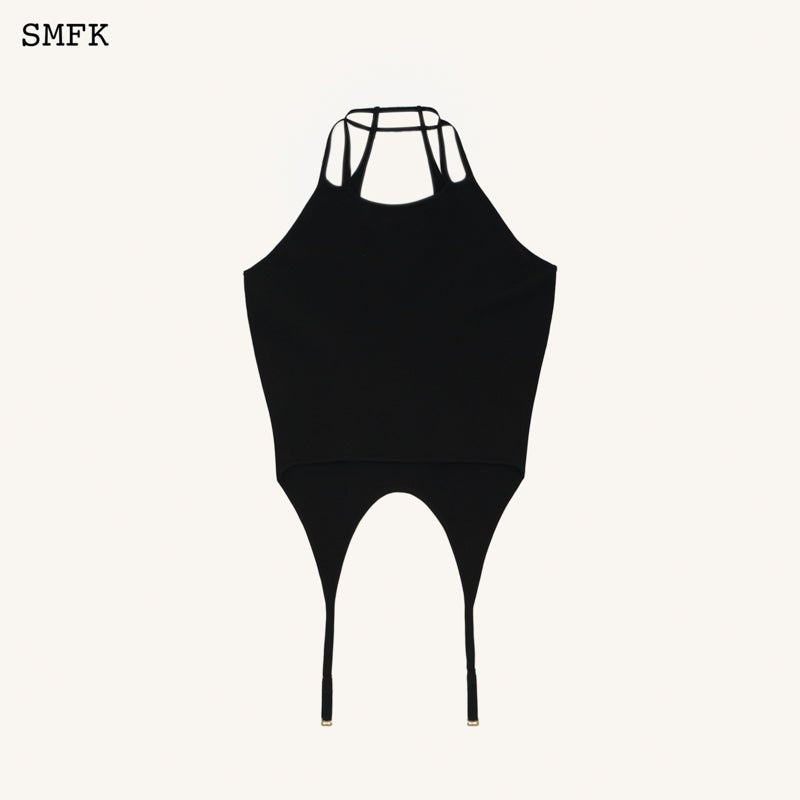 SMFK Temple Chinese Crescent Sports Vest Top Black