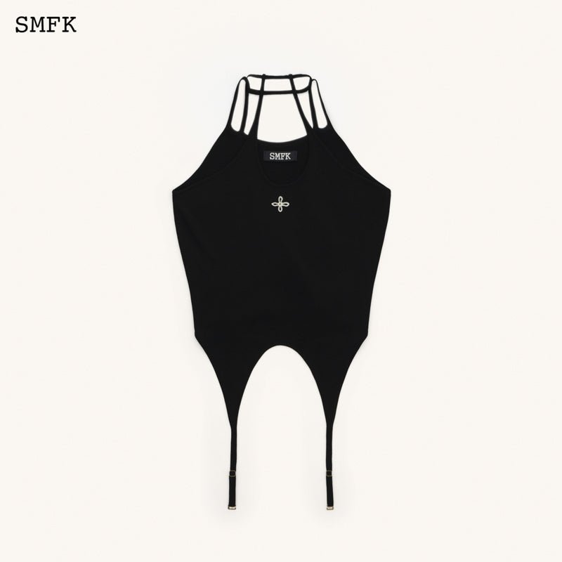 SMFK Temple Chinese Crescent Sports Vest Top Black