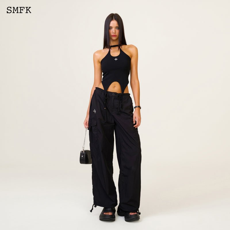 SMFK Temple Chinese Crescent Sports Vest Top Black