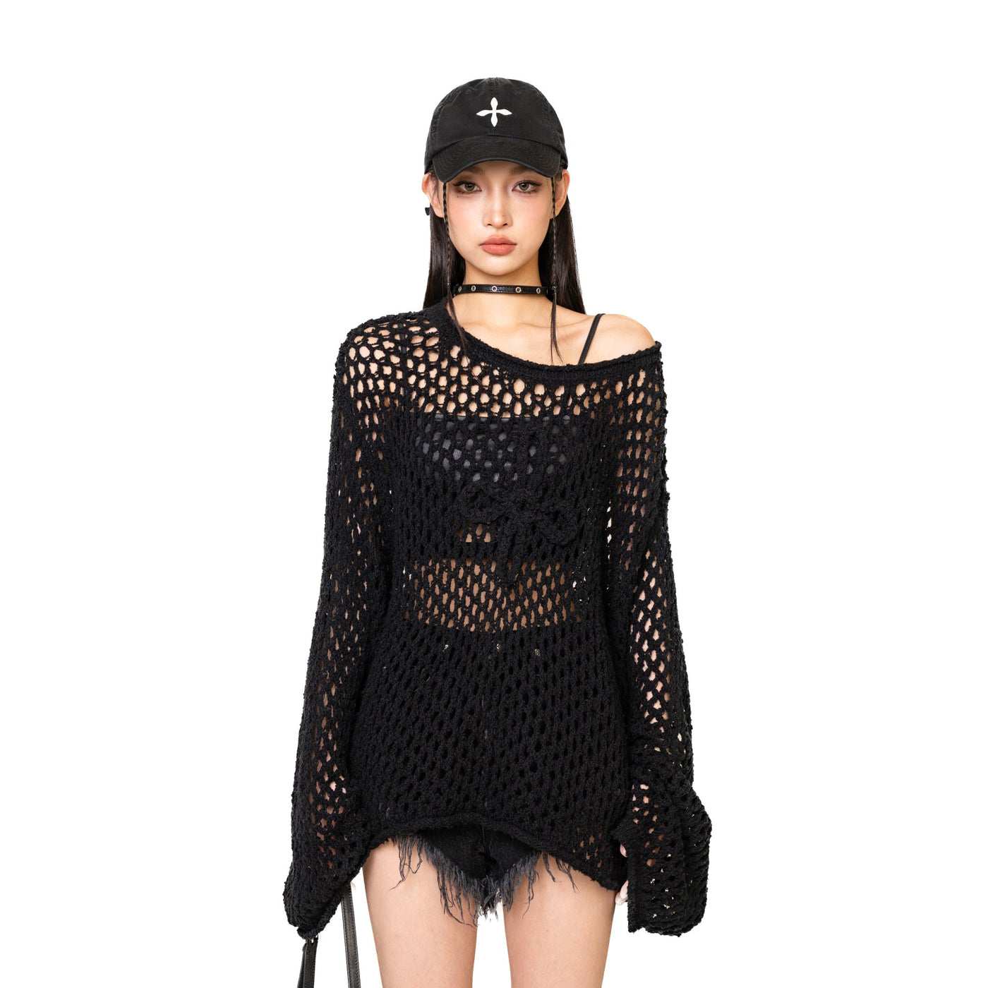 SMFK Wildworld Black Spider Web Hoodie Smock
