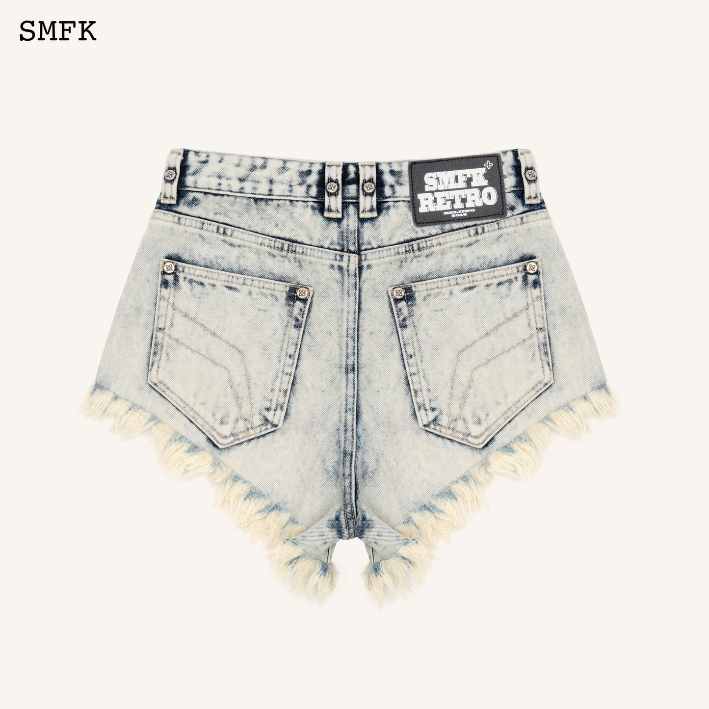 SMFK WIldWorld Cream Stray Shorts Jeans