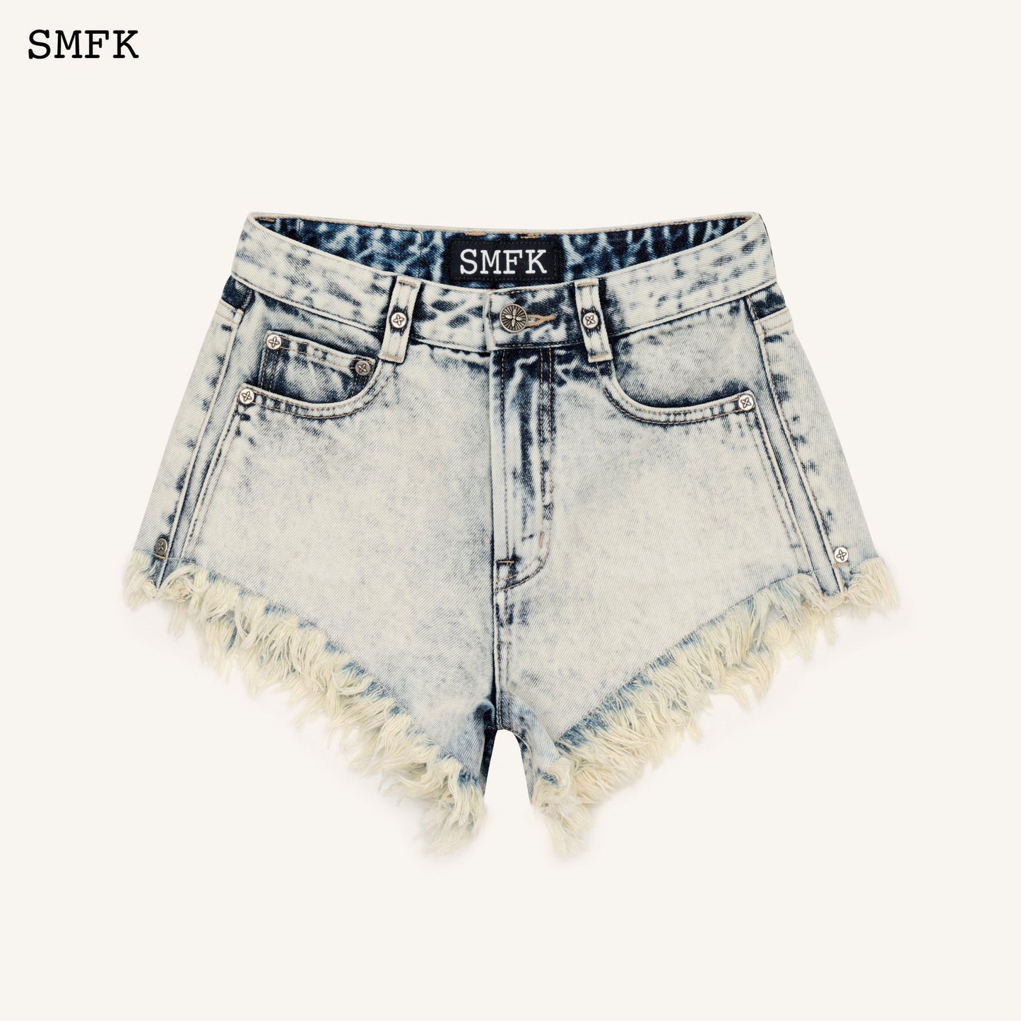SMFK WIldWorld Cream Stray Shorts Jeans