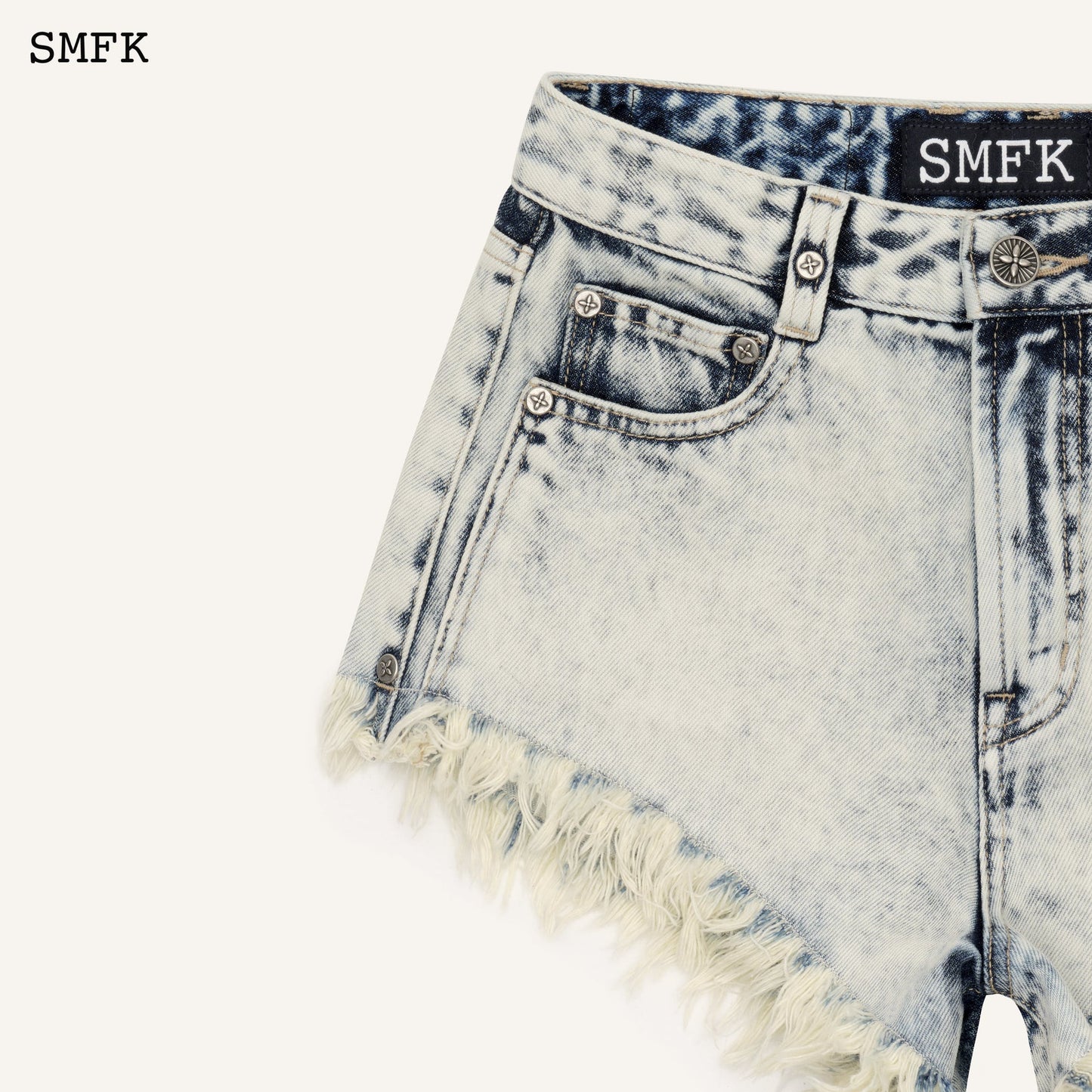 SMFK WIldWorld Cream Stray Shorts Jeans