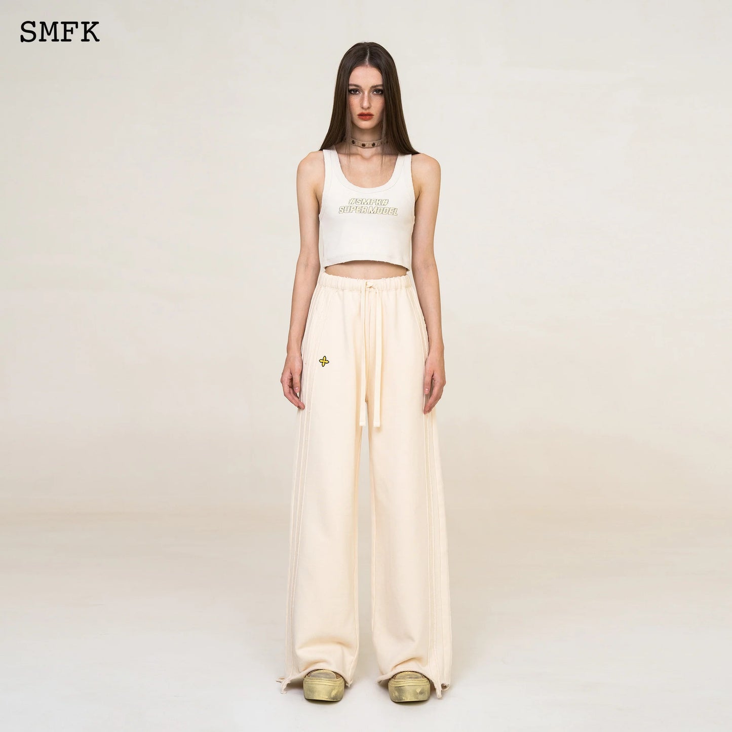 SMFK WildWorld Cream Sweatpants Culottes