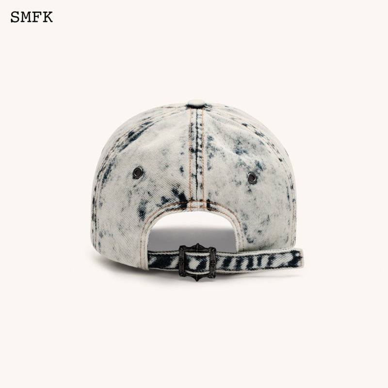 SMFK WildWorld Cross Denim Cream Baseball Cap