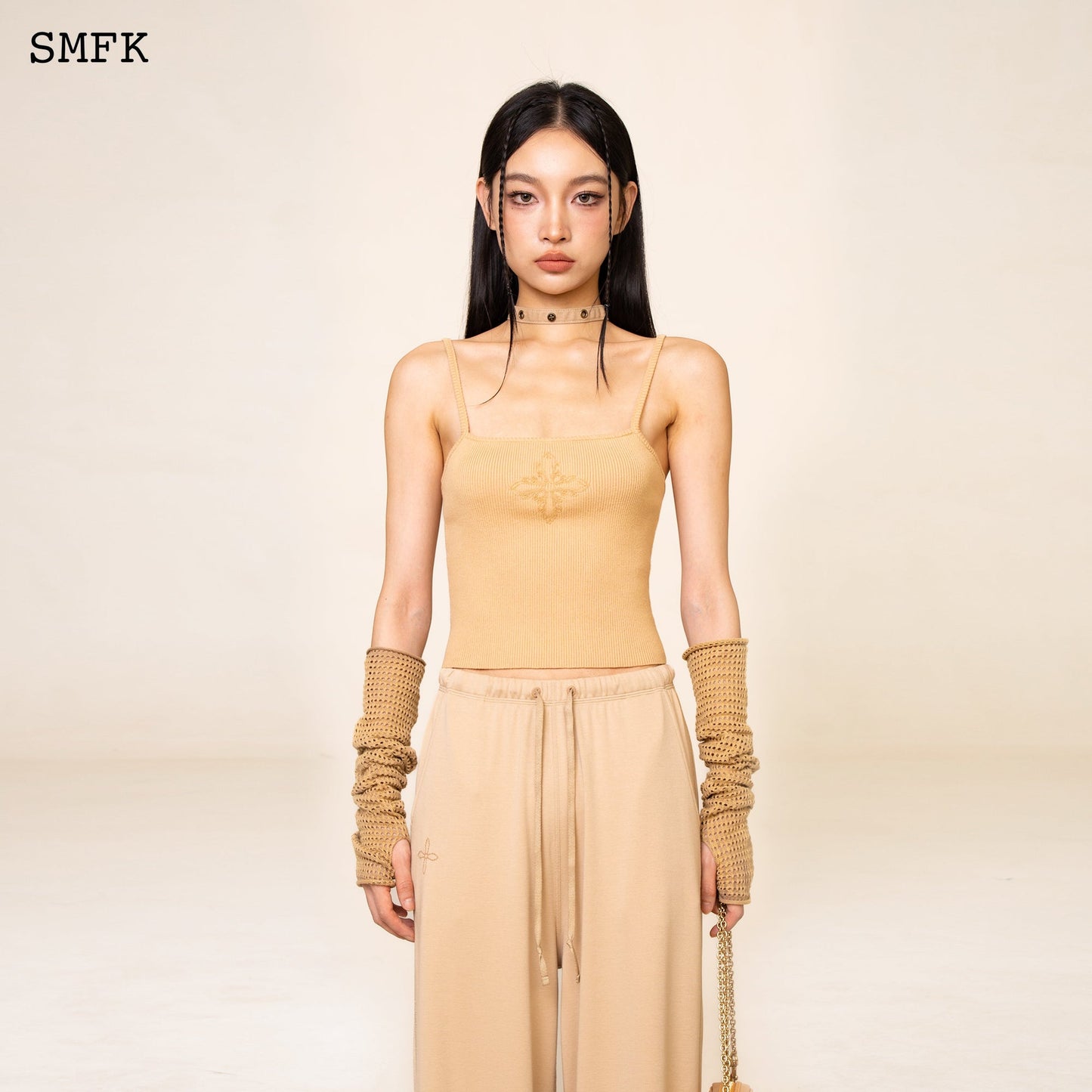 SMFK WildWorld Cross Knitted Crop Top