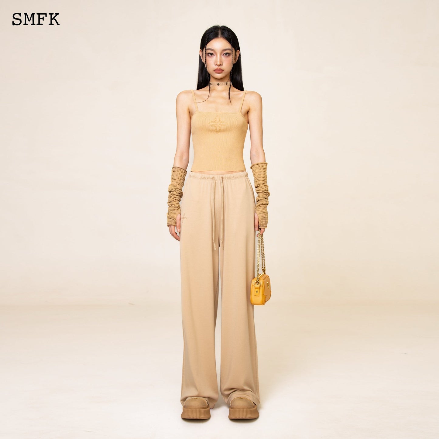 SMFK WildWorld Cross Knitted Crop Top