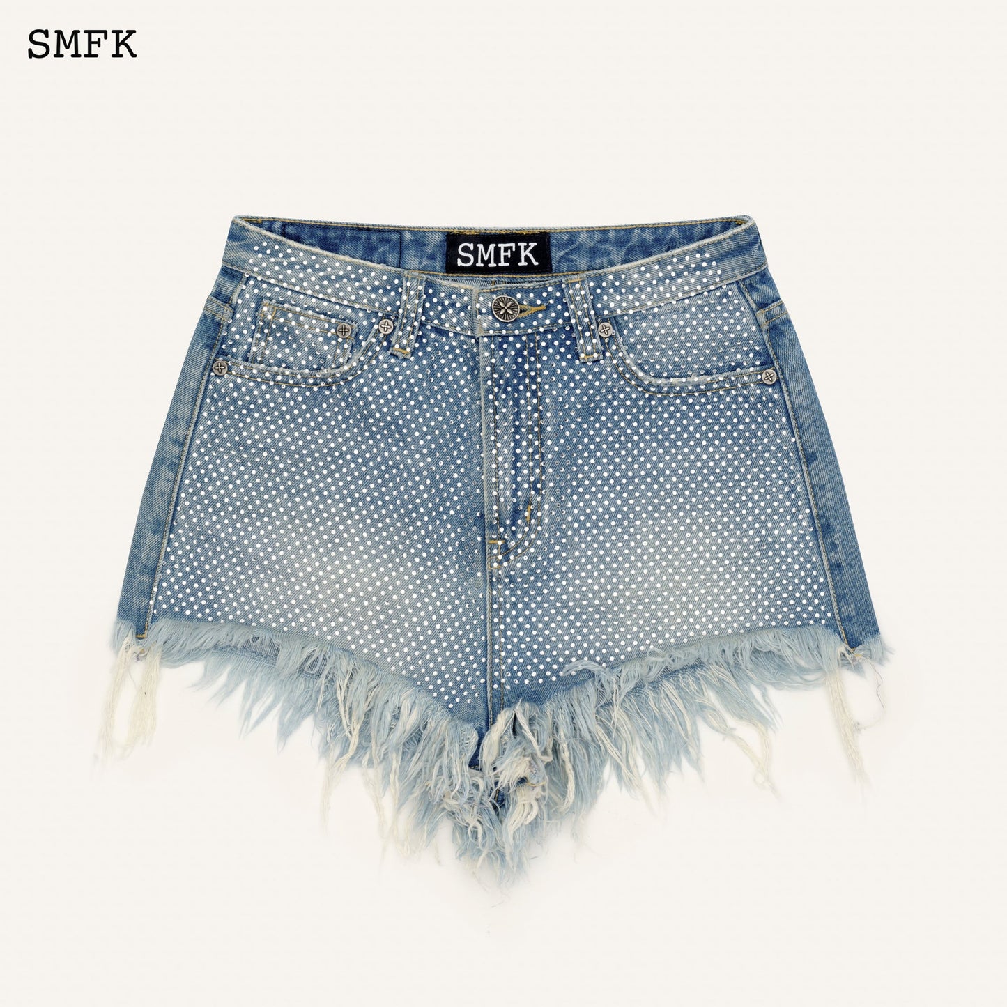 SMFK Wildworld Diamond Blue Cowboy Short Jeans