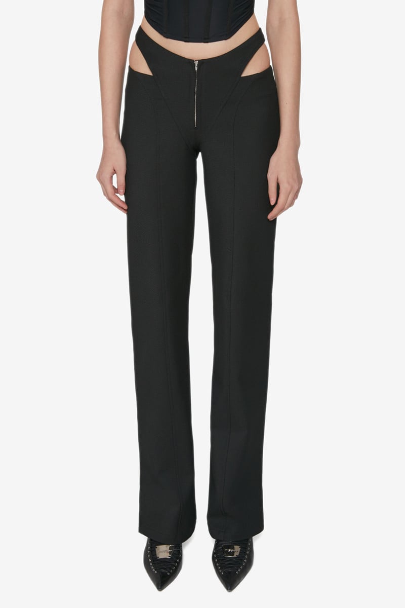 MISBHV Cut Out Trousers Black