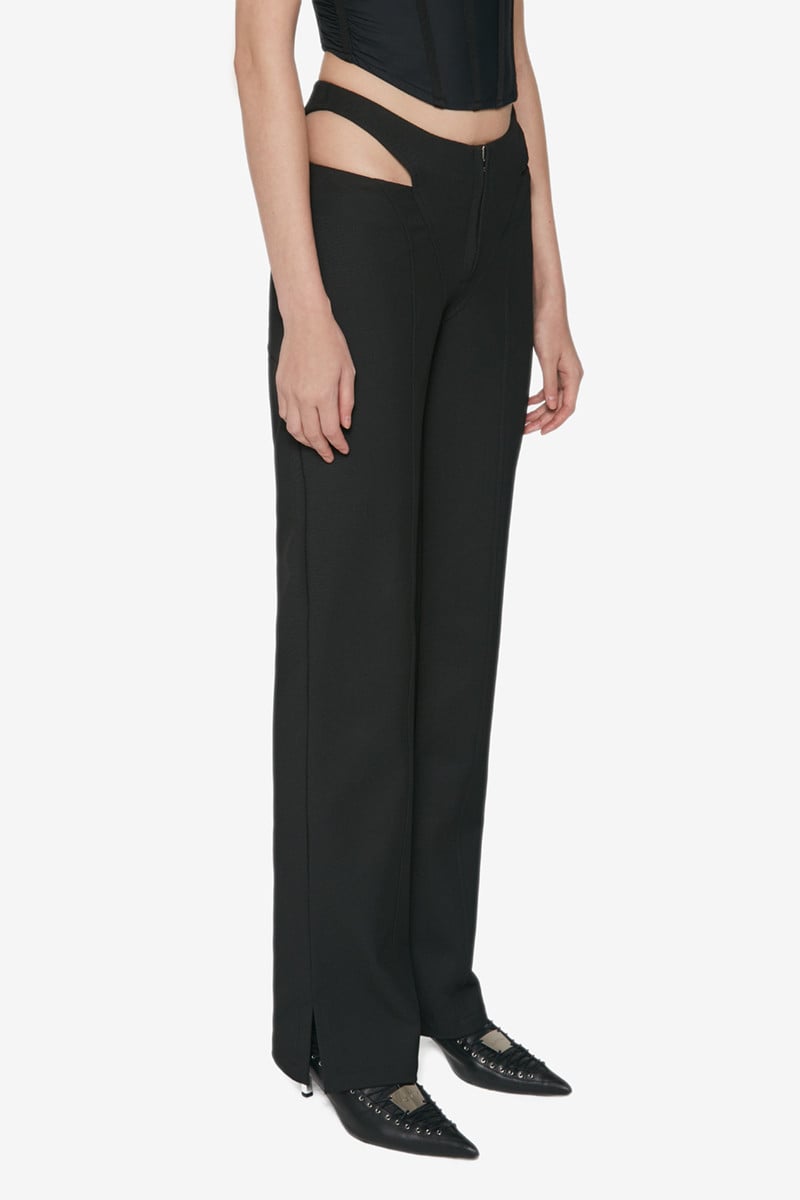 MISBHV Cut Out Trousers Black