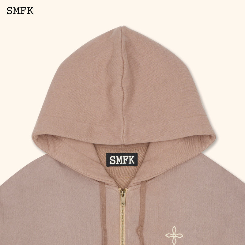 SMFK Compass Cross Pattern Classic Zipper Hoodie Dark Skin