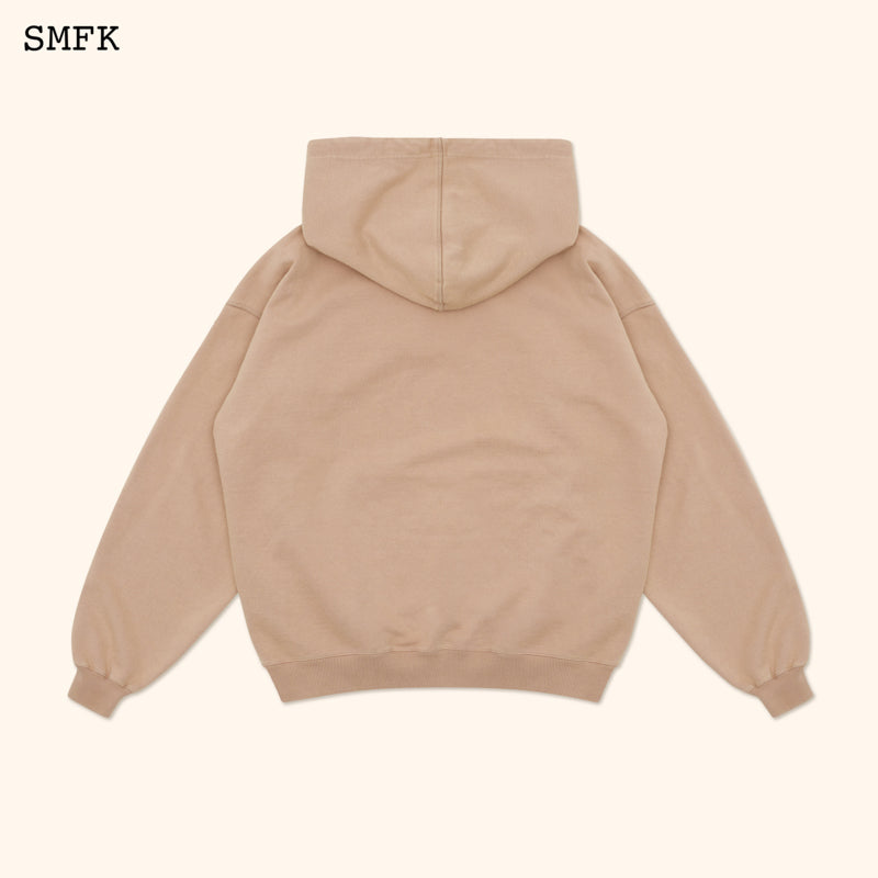 SMFK Compass Classic Cross Floral Graffiti Hoodie Latte