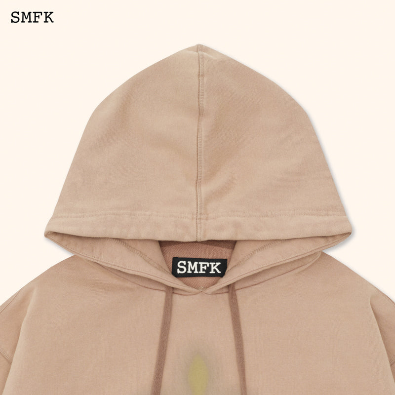 SMFK Compass Classic Cross Floral Graffiti Hoodie Latte
