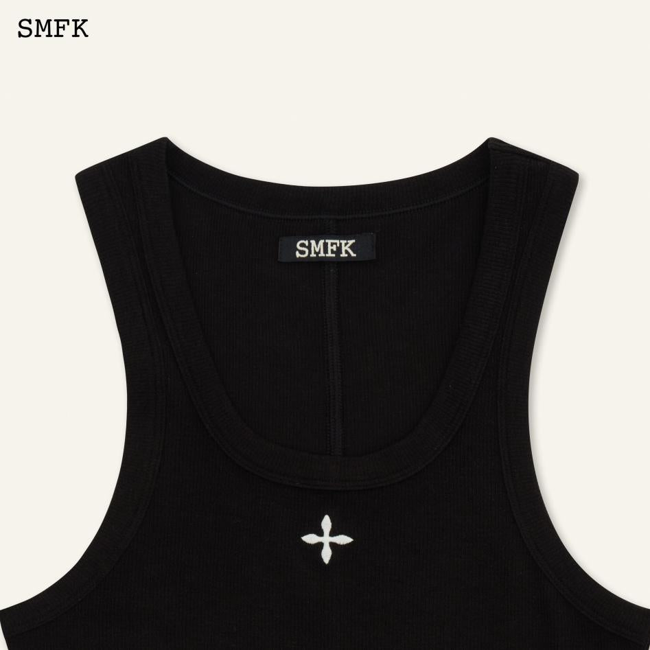 SMFK Compass Rove Wanderlust Athletic Tank Top Dress Black