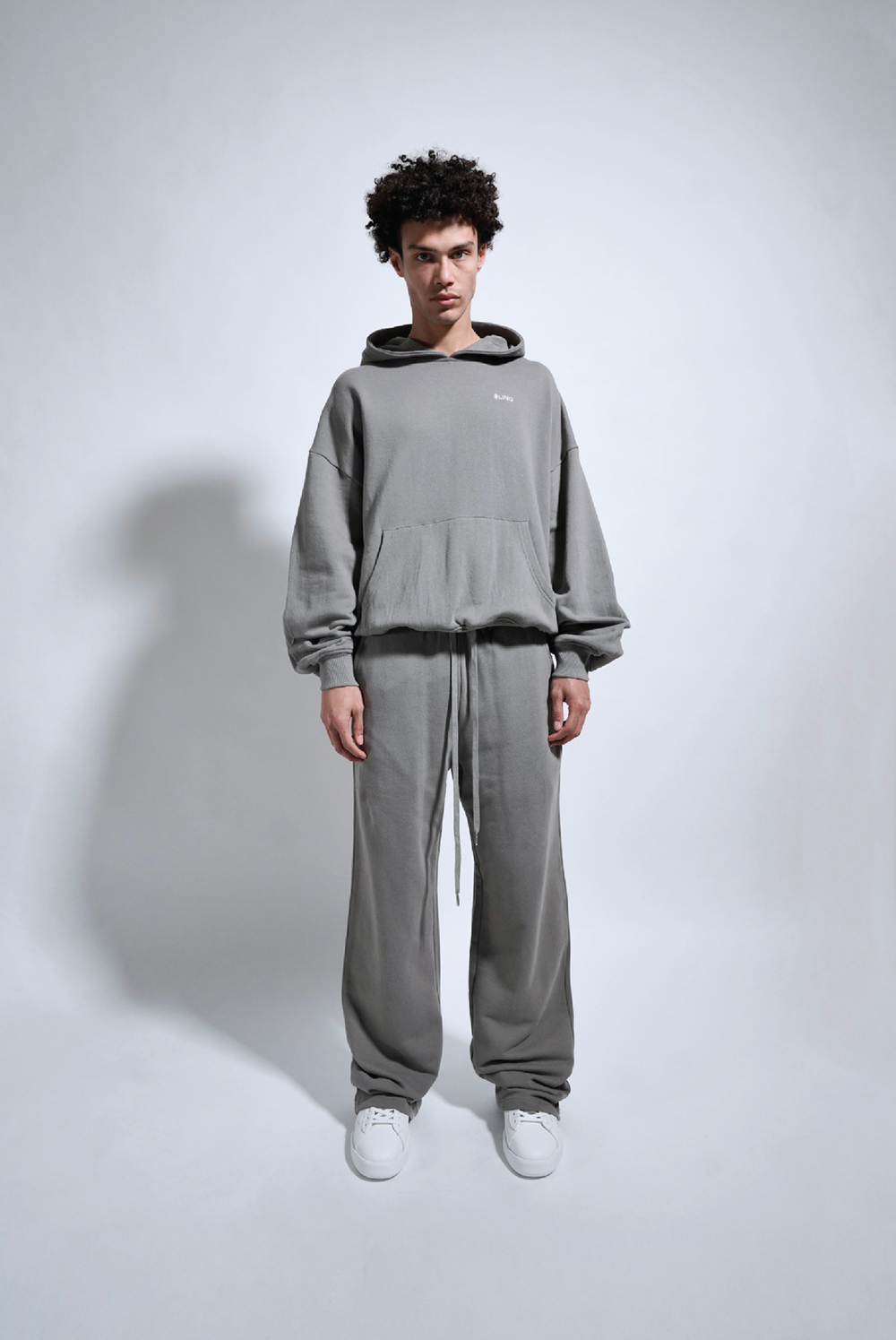 BLING Oversized Straight Leg Pant Grey