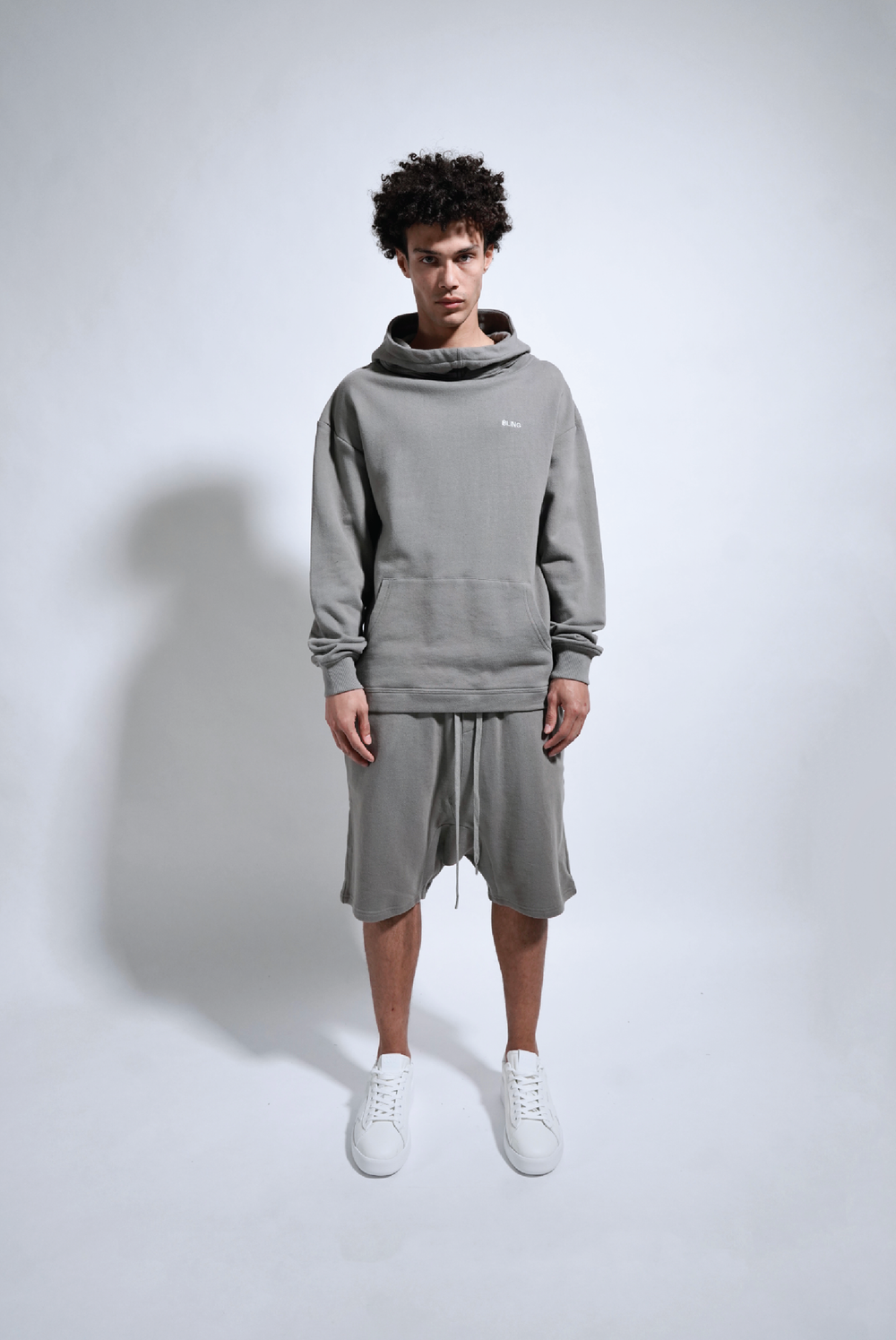 BLING Drop Crotch Short Grey