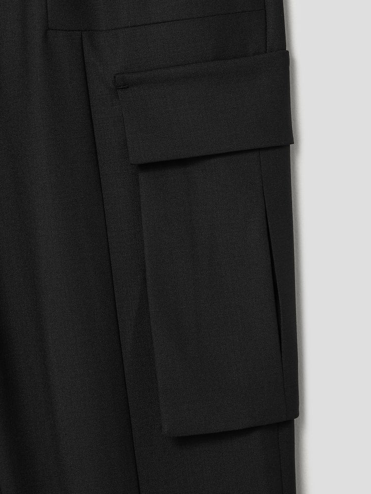 JUUN.J Wool-blended Cargo Jogger Pants Black