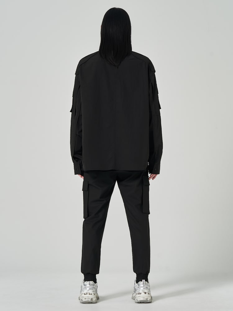 JUUN.J Wool-blended Cargo Jogger Pants Black