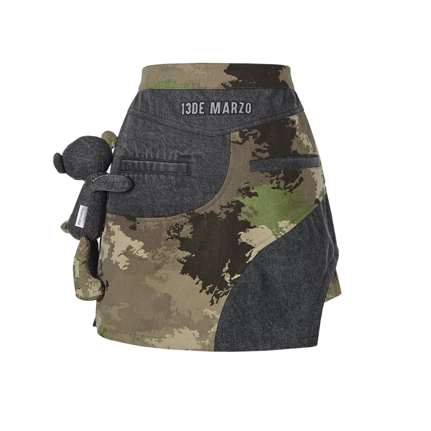 13DE MARZO Camo Denim Short Skirt