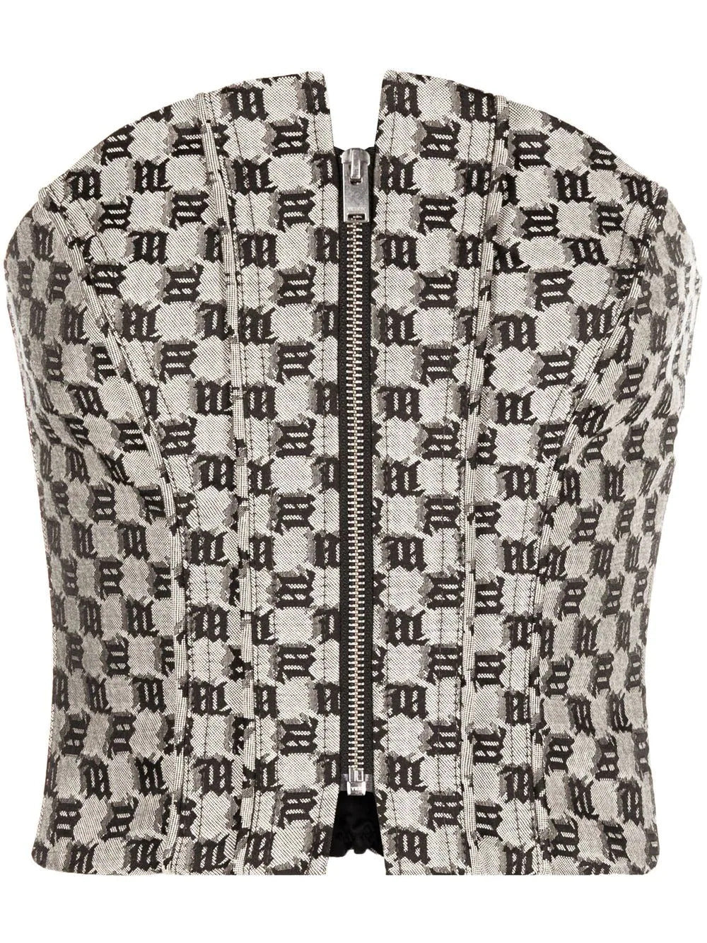 MISBHV Jacquard Canvas Monogram Corset Top