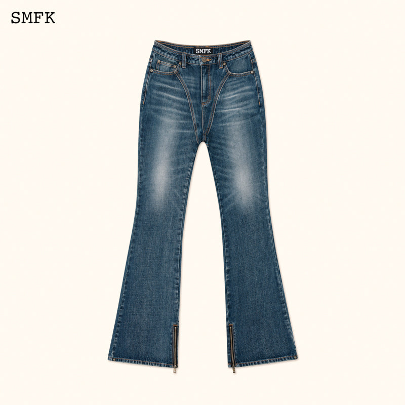 SMFK Compass Mustang Classic Denim Bell Bottoms Blue