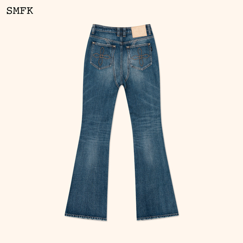 SMFK Compass Mustang Classic Denim Bell Bottoms Blue
