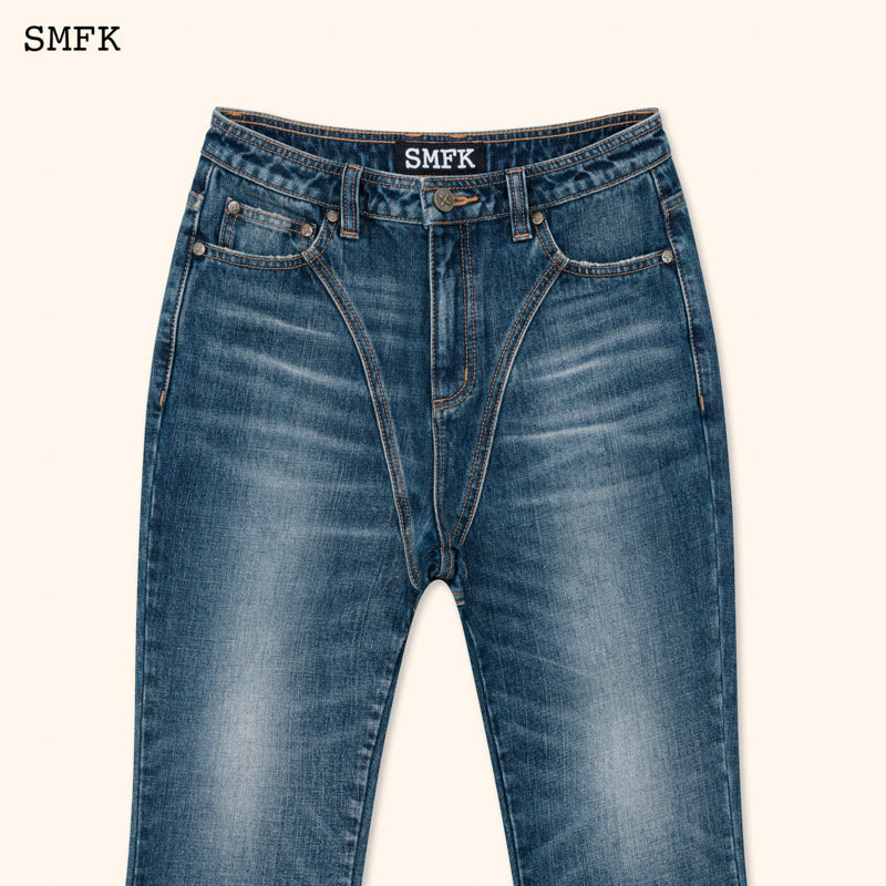 SMFK Compass Mustang Classic Denim Bell Bottoms Blue