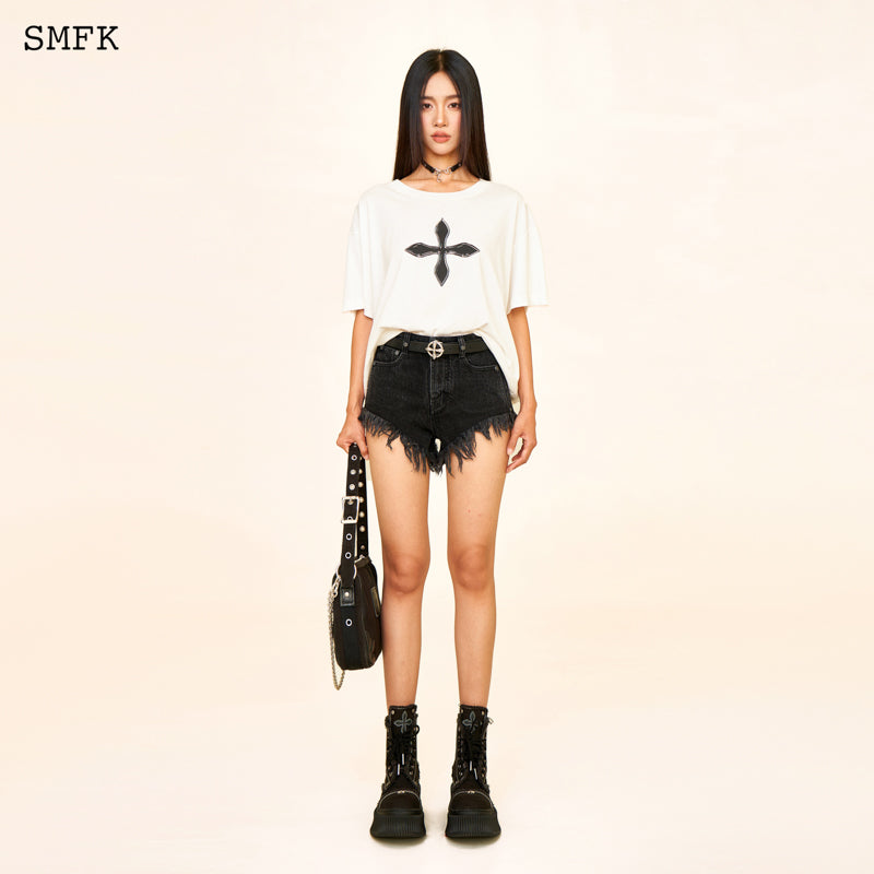 SMFK WildWorld Black Stray Shorts Jeans